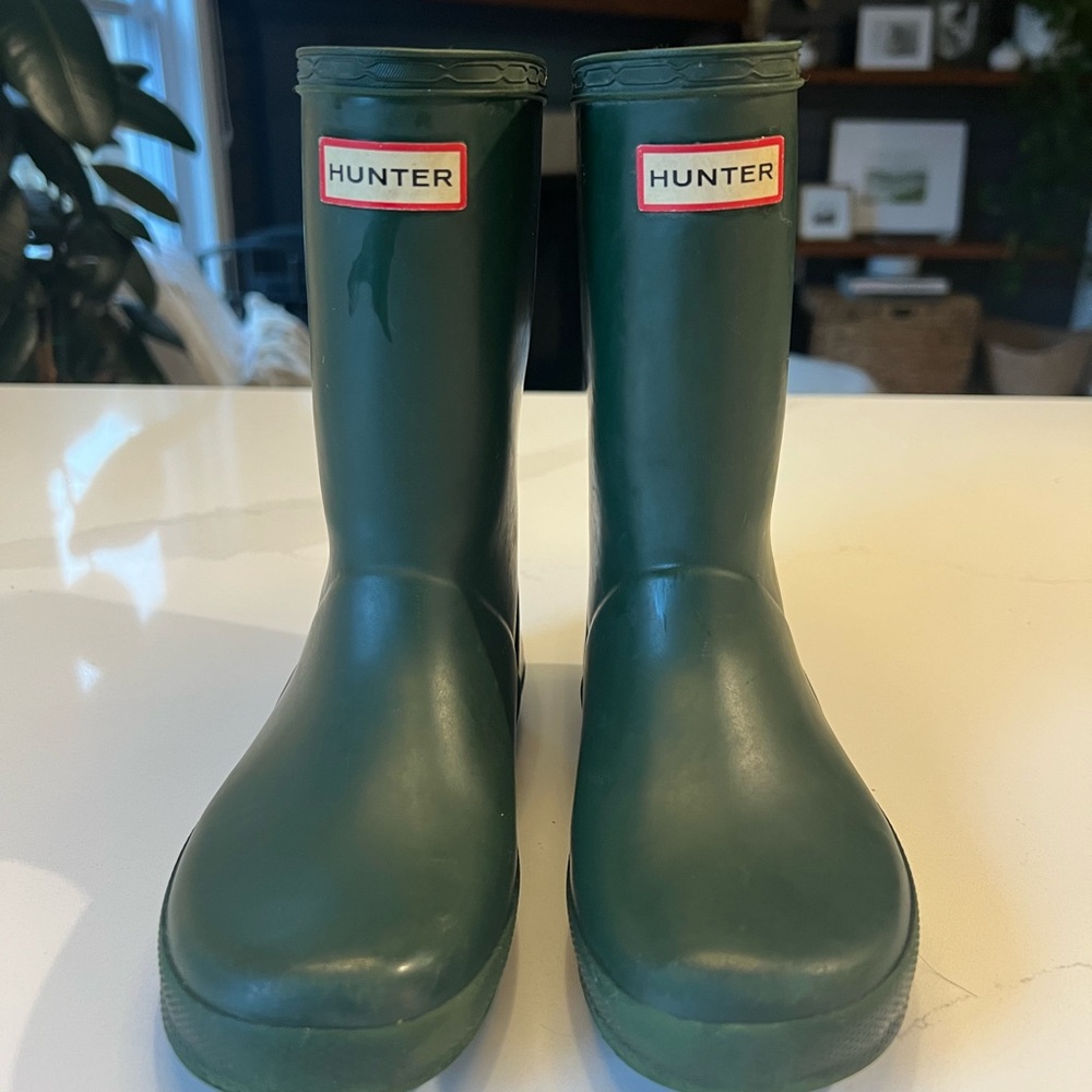 Hunter Kids Forest Green Rain Boots
